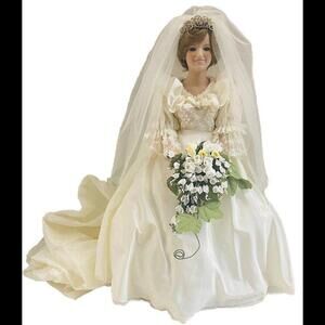 Vintage Princess Diana & Prince Charles Doll Danbury Mint Lot 2 1986 NEW